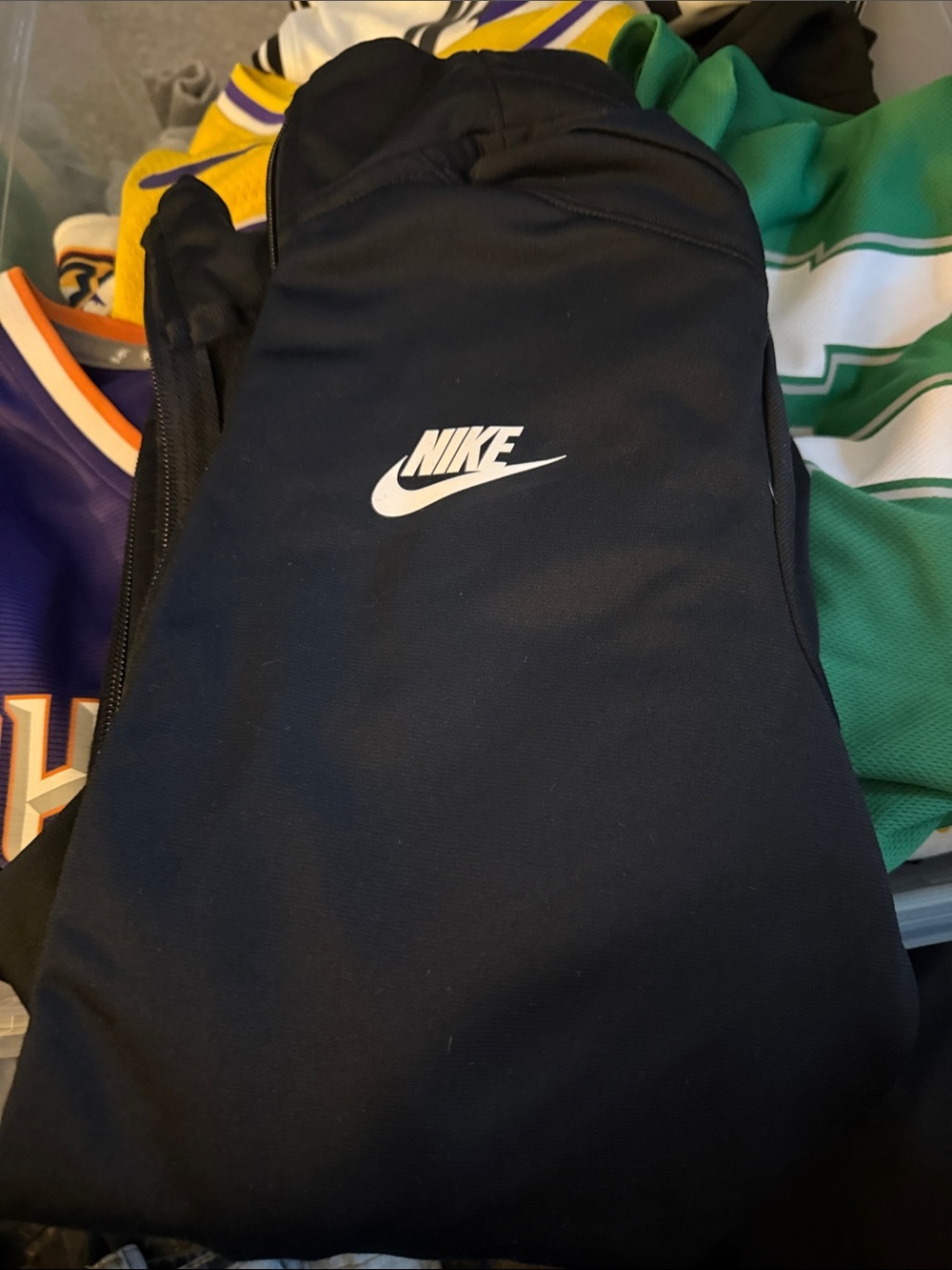 Nike Black Kids' Track Jacket with White Logo